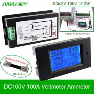 Digital-DC-Voltmeter-100V100A-Voltage-Meters-Ammeter-Current-fontbPowerbfont-Energy-Watt-Wh-Volt-Amps-Battery-Monitor-Blue-Backlight-Panel-0